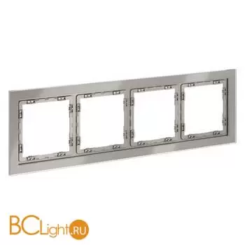 Рамка стеклянная VOLTUM S70 на 4 поста, (шелк, стекло) VLS110404 - Фото 1