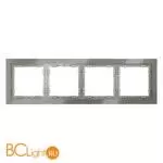 Рамка стеклянная VOLTUM S70 на 4 поста, (шелк, стекло) VLS110404