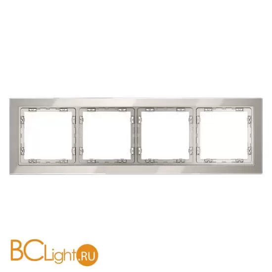 Рамка стеклянная VOLTUM S70 на 4 поста, (кашемир, стекло) VLS110403