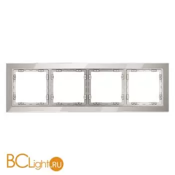 Рамка стеклянная VOLTUM S70 на 4 поста, (кашемир, стекло) VLS110403 - Фото 0