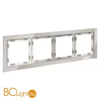 Рамка стеклянная VOLTUM S70 на 4 поста, (кашемир, стекло) VLS110403 - Фото 1