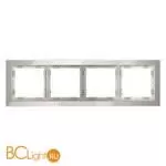 Рамка стеклянная VOLTUM S70 на 4 поста, (кашемир, стекло) VLS110403