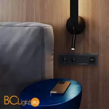 Рамка стеклянная VOLTUM S70 на 4 поста, (графит, стекло) VLS110407 - Фото 2