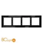 Рамка стеклянная VOLTUM S70 на 4 поста, (черный,стекло) VLS110408