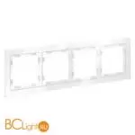 Рамка стеклянная VOLTUM S70 на 4 поста, (белый, стекло) VLS110401 - Фото 1