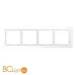 Рамка стеклянная VOLTUM S70 на 4 поста, (белый,матовый,стекло) VLS110402 - Фото 0