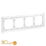 Рамка стеклянная VOLTUM S70 на 4 поста, (белый,матовый,стекло) VLS110402 - Фото 1