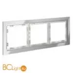 Рамка стеклянная VOLTUM S70 на 3 поста, (сталь, стекло) VLS110305 - Фото 1