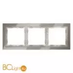 Рамка стеклянная VOLTUM S70 на 3 поста, (шелк, стекло) VLS110304 - Фото 0