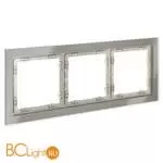 Рамка стеклянная VOLTUM S70 на 3 поста, (шелк, стекло) VLS110304 - Фото 1