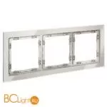 Рамка стеклянная VOLTUM S70 на 3 поста, (кашемир, стекло) VLS110303 - Фото 1