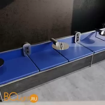 Рамка стеклянная VOLTUM S70 на 3 поста, (графит, стекло) VLS110307 - Фото 3