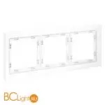 Рамка стеклянная VOLTUM S70 на 3 поста, (белый,матовый,стекло) VLS110302 - Фото 1