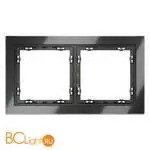 Рамка стеклянная VOLTUM S70 на 2 поста, (титан, стекло) VLS110206 - Фото 0