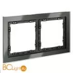 Рамка стеклянная VOLTUM S70 на 2 поста, (титан, стекло) VLS110206 - Фото 1