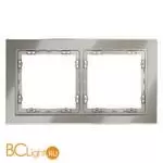 Рамка стеклянная VOLTUM S70 на 2 поста, (шелк, стекло) VLS110204