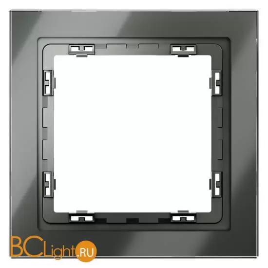 Рамка стеклянная VOLTUM S70 на 1 пост, (титан, стекло) VLS110106