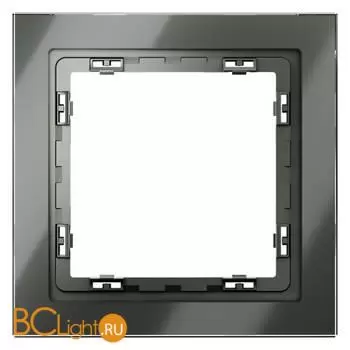 Рамка стеклянная VOLTUM S70 на 1 пост, (титан, стекло) VLS110106