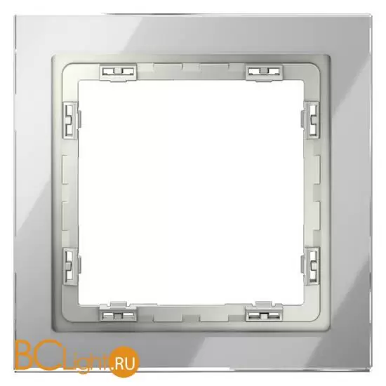 Рамка стеклянная VOLTUM S70 на 1 пост, (сталь, стекло) VLS110105