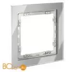 Рамка стеклянная VOLTUM S70 на 1 пост, (сталь, стекло) VLS110105 - Фото 1