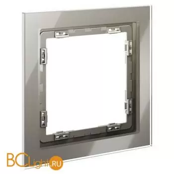 Рамка стеклянная VOLTUM S70 на 1 пост, (шелк, стекло) VLS110104 - Фото 1