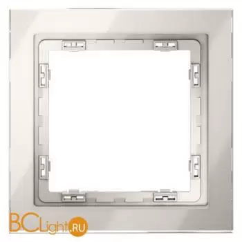 Рамка стеклянная VOLTUM S70 на 1 пост, (кашемир, стекло) VLS110103 - Фото 0