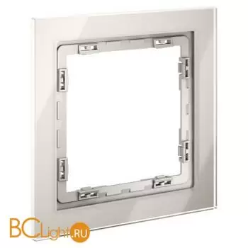 Рамка стеклянная VOLTUM S70 на 1 пост, (кашемир, стекло) VLS110103 - Фото 1