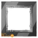 Рамка стеклянная VOLTUM S70 на 1 пост, (графит, стекло) VLS110107 - Фото 0