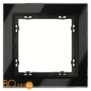 Рамка стеклянная VOLTUM S70 на 1 пост, (черный,стекло) VLS110108 - Фото 0