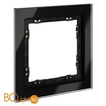 Рамка стеклянная VOLTUM S70 на 1 пост, (черный,стекло) VLS110108 - Фото 1