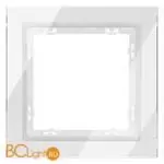 Рамка стеклянная VOLTUM S70 на 1 пост, (белый, стекло) VLS110101