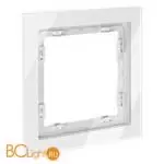 Рамка стеклянная VOLTUM S70 на 1 пост, (белый, стекло) VLS110101 - Фото 1