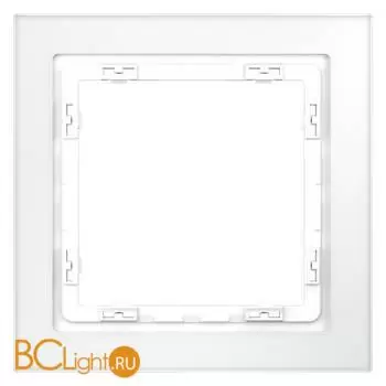 Рамка стеклянная VOLTUM S70 на 1 пост, (белый,матовый,стекло) VLS110102 - Фото 0