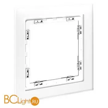 Рамка стеклянная VOLTUM S70 на 1 пост, (белый,матовый,стекло) VLS110102 - Фото 1