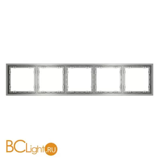 Рамка пластиковая VOLTUM S70 на 5 постов, (сталь) VLS100505