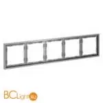 Рамка пластиковая VOLTUM S70 на 5 постов, (сталь) VLS100505 - Фото 1