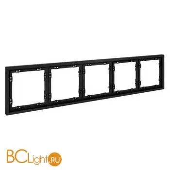 Рамка пластиковая VOLTUM S70 на 5 постов, (черный матовый) VLS100508 - Фото 1