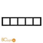 Рамка пластиковая VOLTUM S70 на 5 постов, (черный матовый) VLS100508 - Фото 0