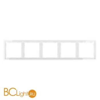 Рамка пластиковая VOLTUM S70 на 5 постов, (белый глянцевый) VLS100501