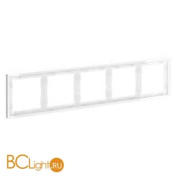 Рамка пластиковая VOLTUM S70 на 5 постов, (белый глянцевый) VLS100501 - Фото 1