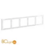 Рамка пластиковая VOLTUM S70 на 5 постов, (белый глянцевый) VLS100501 - Фото 1