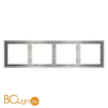 Рамка пластиковая VOLTUM S70 на 4 поста, (сталь) VLS100405 - Фото 0
