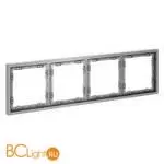 Рамка пластиковая VOLTUM S70 на 4 поста, (сталь) VLS100405 - Фото 1