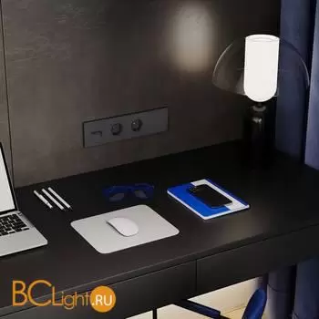 Рамка пластиковая VOLTUM S70 на 4 поста, (графит) VLS100407 - Фото 2