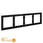 Рамка пластиковая VOLTUM S70 на 4 поста, (черный матовый) VLS100408 - Фото 1