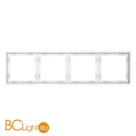 Рамка пластиковая VOLTUM S70 на 4 поста, (белый матовый) VLS100402