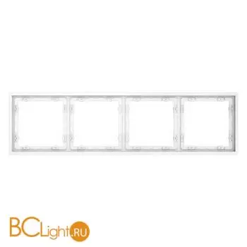 Рамка пластиковая VOLTUM S70 на 4 поста, (белый матовый) VLS100402