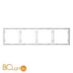 Рамка пластиковая VOLTUM S70 на 4 поста, (белый матовый) VLS100402 - Фото 0