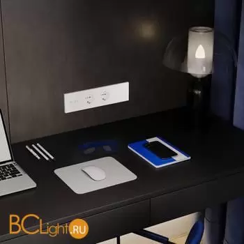 Рамка пластиковая VOLTUM S70 на 4 поста, (белый глянцевый) VLS100401 - Фото 2