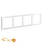 Рамка пластиковая VOLTUM S70 на 4 поста, (белый глянцевый) VLS100401 - Фото 1